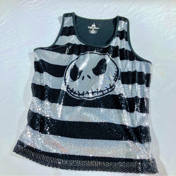 Jack Skellington Sequined Tank Top - Picture 3 of 3